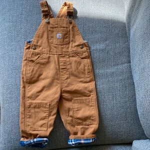 NWOT Flannel-Lined Carhartt Overalls 2T